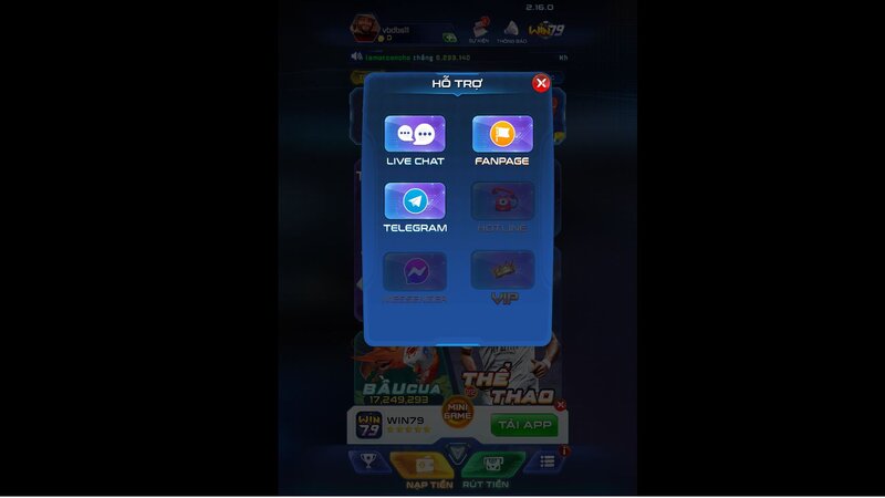 Các phương thức liên hệ với đội ngũ CSKH WIN79