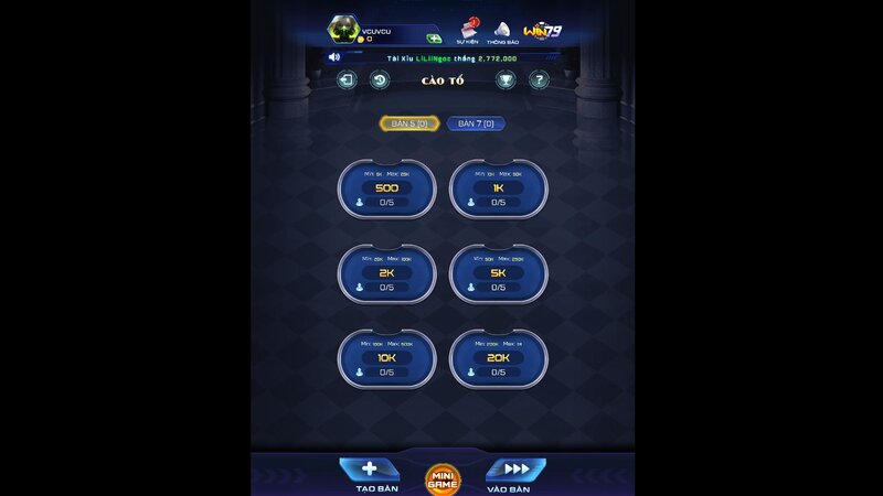 Game bài Cào Tố WIN79